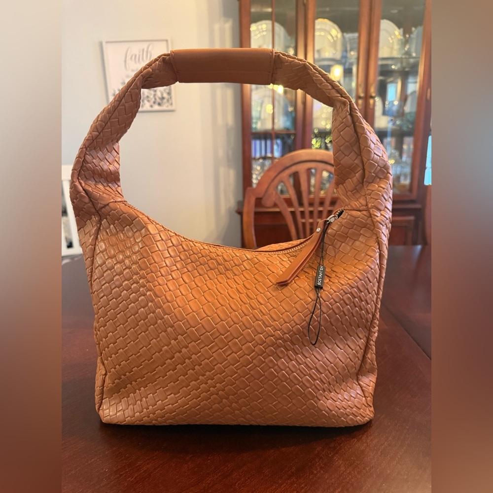 Bostanten Elegant Tan Woven Women's Bag